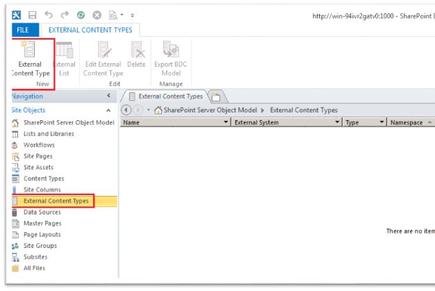 External Content type